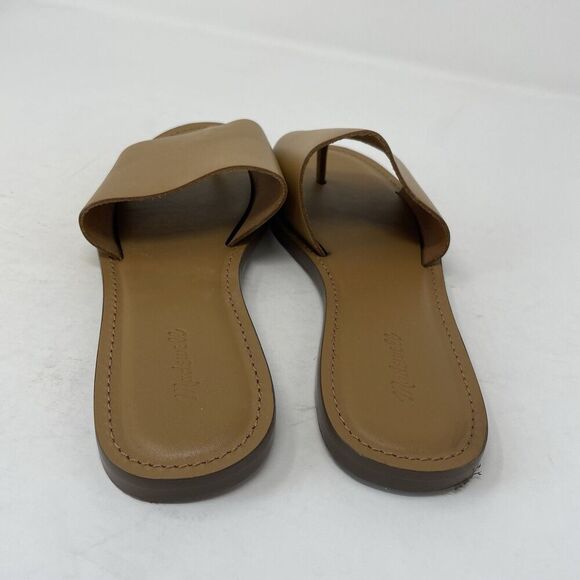 MADEWELL The Boardwalk Slide Sandals Women 6M Leather Brown English Saddle NK783 - Picture 4 of 10